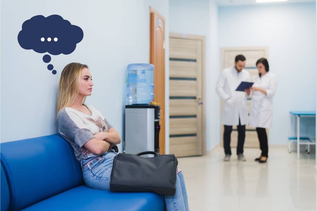 Busy PT clinic with irritated patient dropout