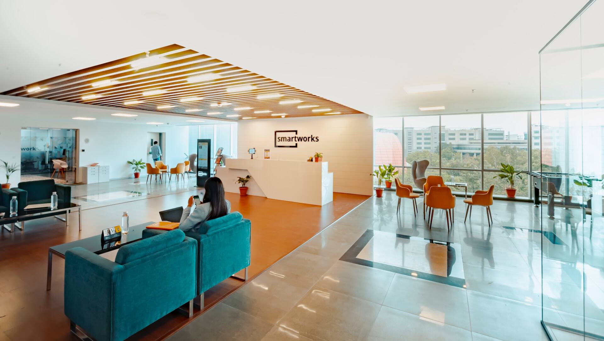 Open clear office reception area