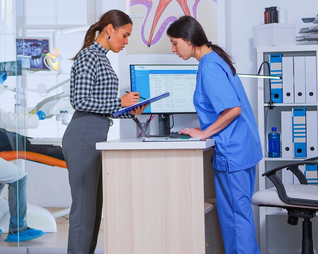 Dental front desk receptionist experiencing efficiency issue